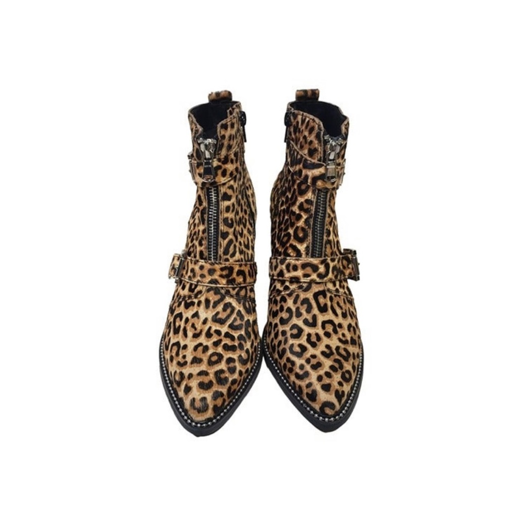 SOLD SOLD Steve Madden Halle Studded Point Toe Calf Hair Heeled Boot
Size 8M